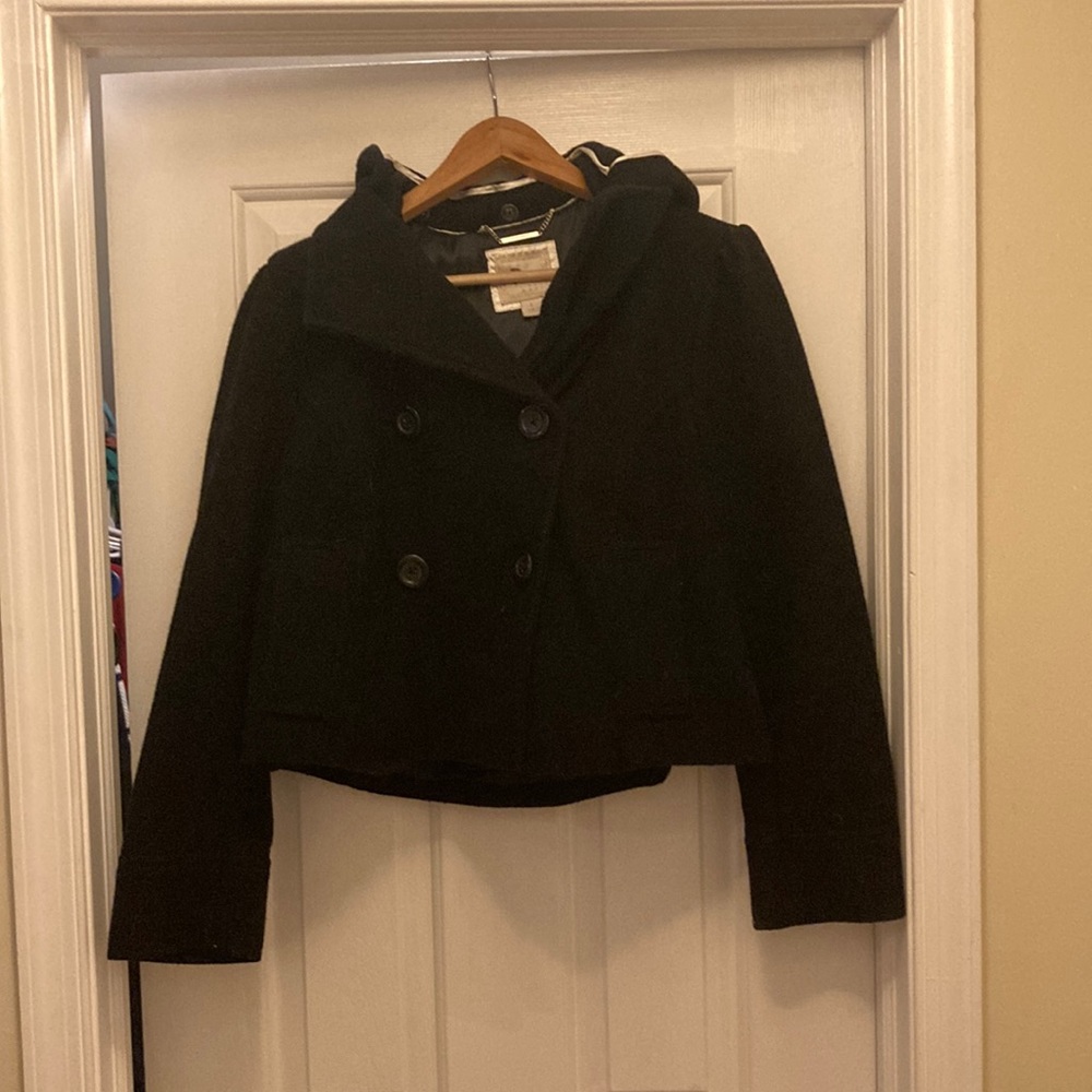 Old navy size large black pea coat